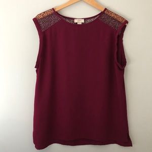 Ann Taylor Loft Sleeveless Blouse Sz L